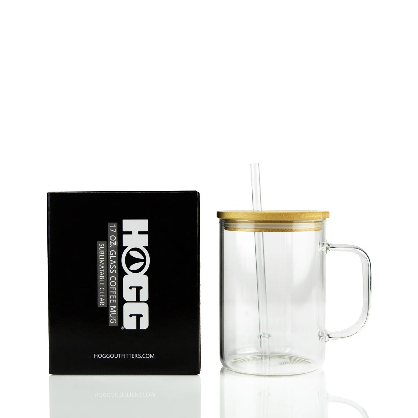 ~ 17 oz Glass Coffee Mug